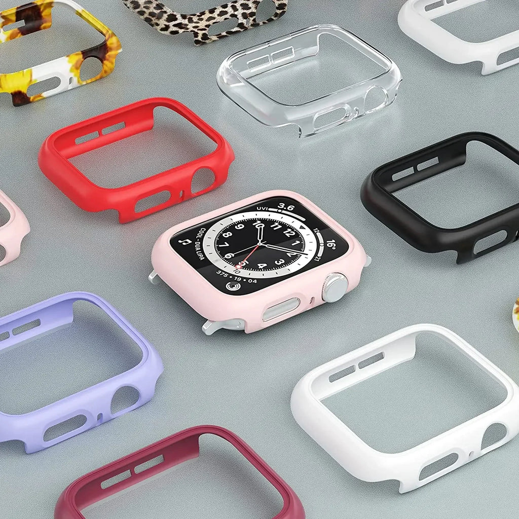 Cover for Apple Watch Case 45mm 41mm 44mm 40mm 42mm 38mm 46 49 mm Accessories PC Protector bumper iWatch Series 8 7 SE 6 5 4 3 9