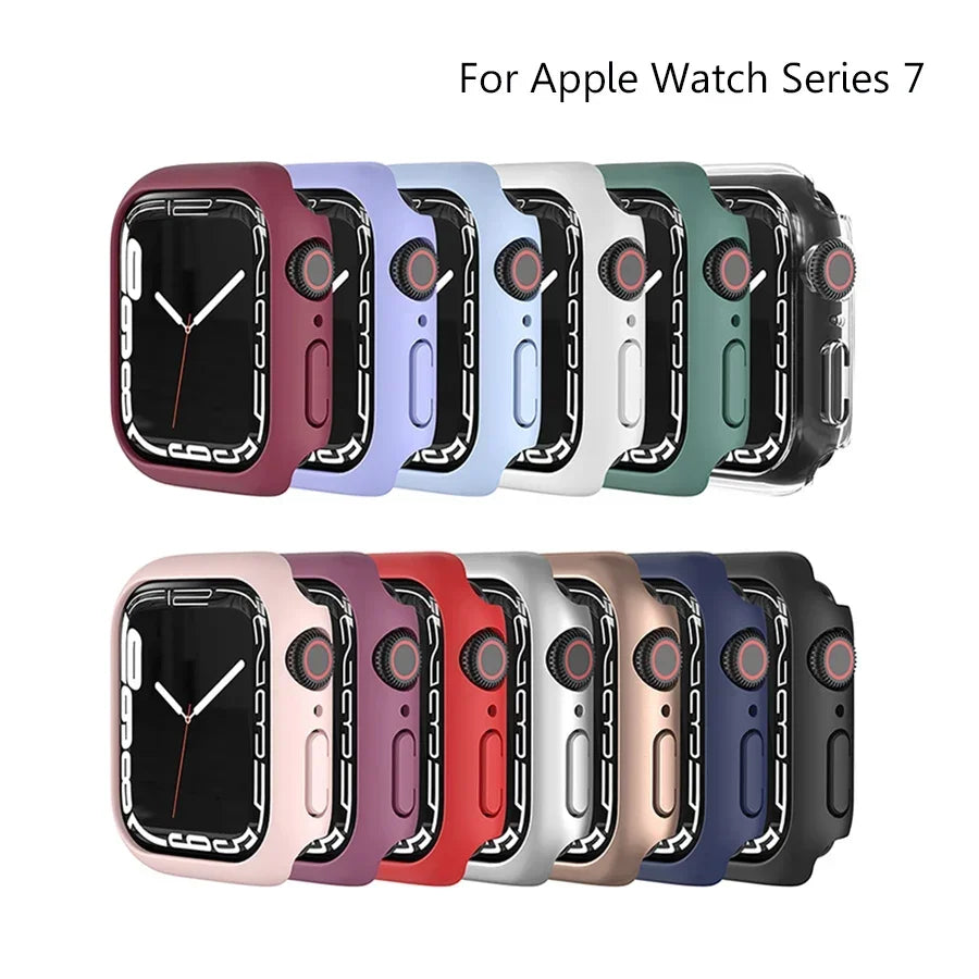 Cover for Apple Watch Case 45mm 41mm 44mm 40mm 42mm 38mm 46 49 mm Accessories PC Protector bumper iWatch Series 8 7 SE 6 5 4 3 9